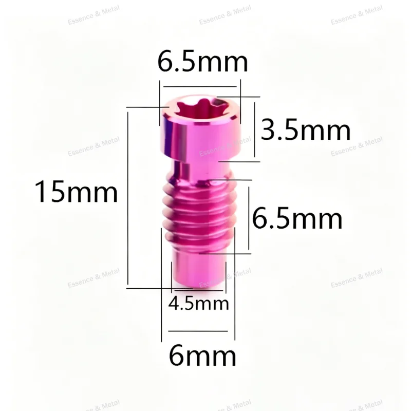 1PCS Titanium Alloy Stud M6 Oil Blocking Screw Oil Drainage Screw Length 11.5mm Suitable for Bicycle Oil Brake XT/XTR No Rust