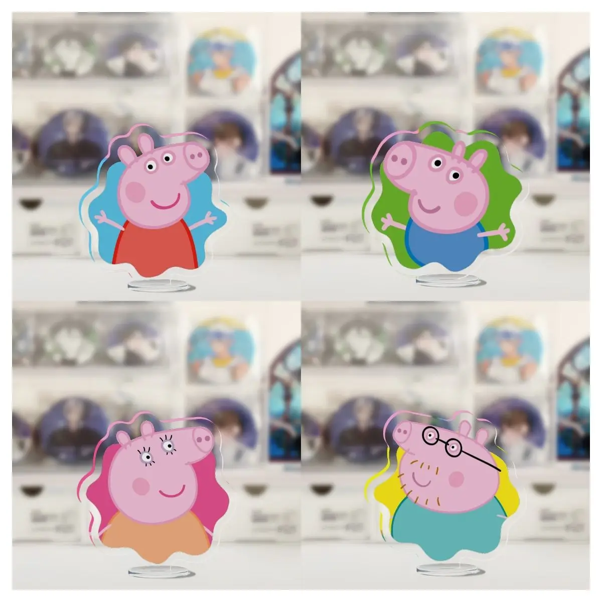 

Peppa Pig plastic stand for support gifts, vehicle stand, tabletop decoration item, toy, decoration for birthday gift 2026