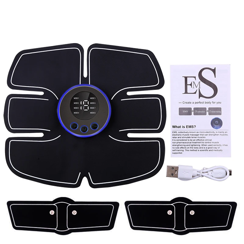 EMS Estimulador muscular masajeador brazo Abdomen entrenador aparato adelgazante quema grasa cuerpo adelgazante masajeador almohadillas para perder peso