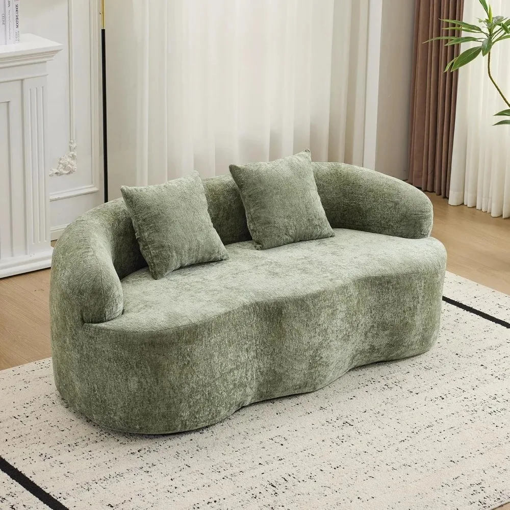 73”Curved Loveseat … - image