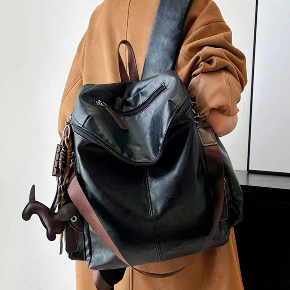 

Высококачественные мягкие кожаные рюкзаки 3-в-1 для женщин, модные люксовые женские сумки через плечо 2026 года, вместительные школьные рюкзаки