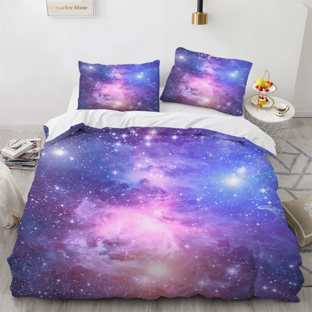 Romantic Magic Galaxy Bedding Set Queen King Full Size Duvet Cover Sets with Pillow Cover Teens Women Bed Linen Comforter Sets