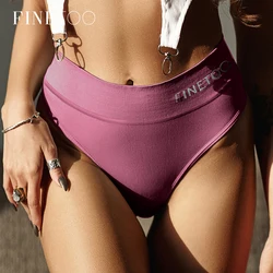 FINETOO Women High Waist Thongs Seamless Panties M-2XL Soft G-string Ladies T-back Underwear Plus Size Underpants Lingerie 2022