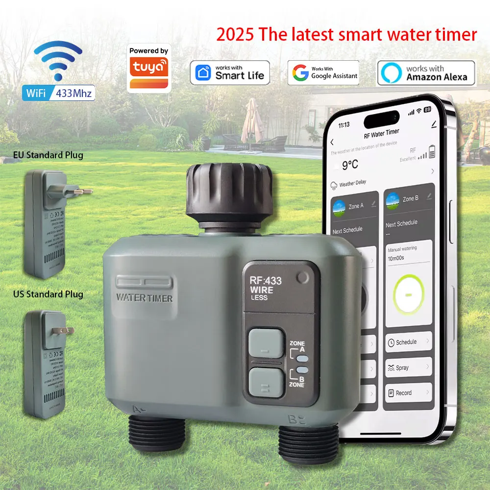 �y�Z�[�����zWifi RF433�X�}�[�g�K�[�f���U���^�C�}�[�A2�E�F�C�J�V�x���t�B���^�[�t���ATuya�Ή��v���O���}�u���������R���g���[���[