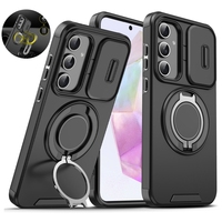 Slide Lens Protection Car Magnetic Armor Case For Samsung Galaxy A16 A06 A15 A25 A35 A55 A14 A54 A13 A23 5G 4G A03S A04S Cover