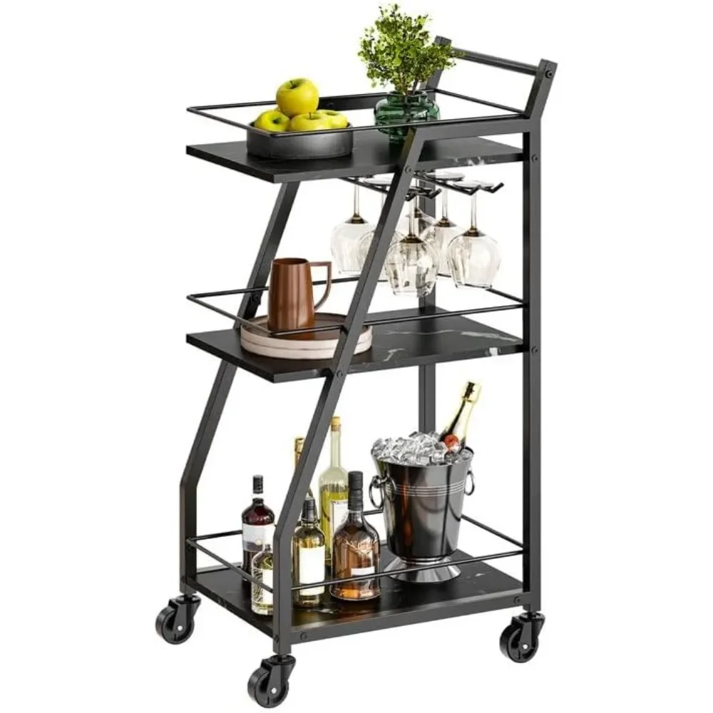 

Bar trolleys, home bar trolleys, small bar trolleys on wheels, beverage trolleys, home bars service trolleys with glass shelves