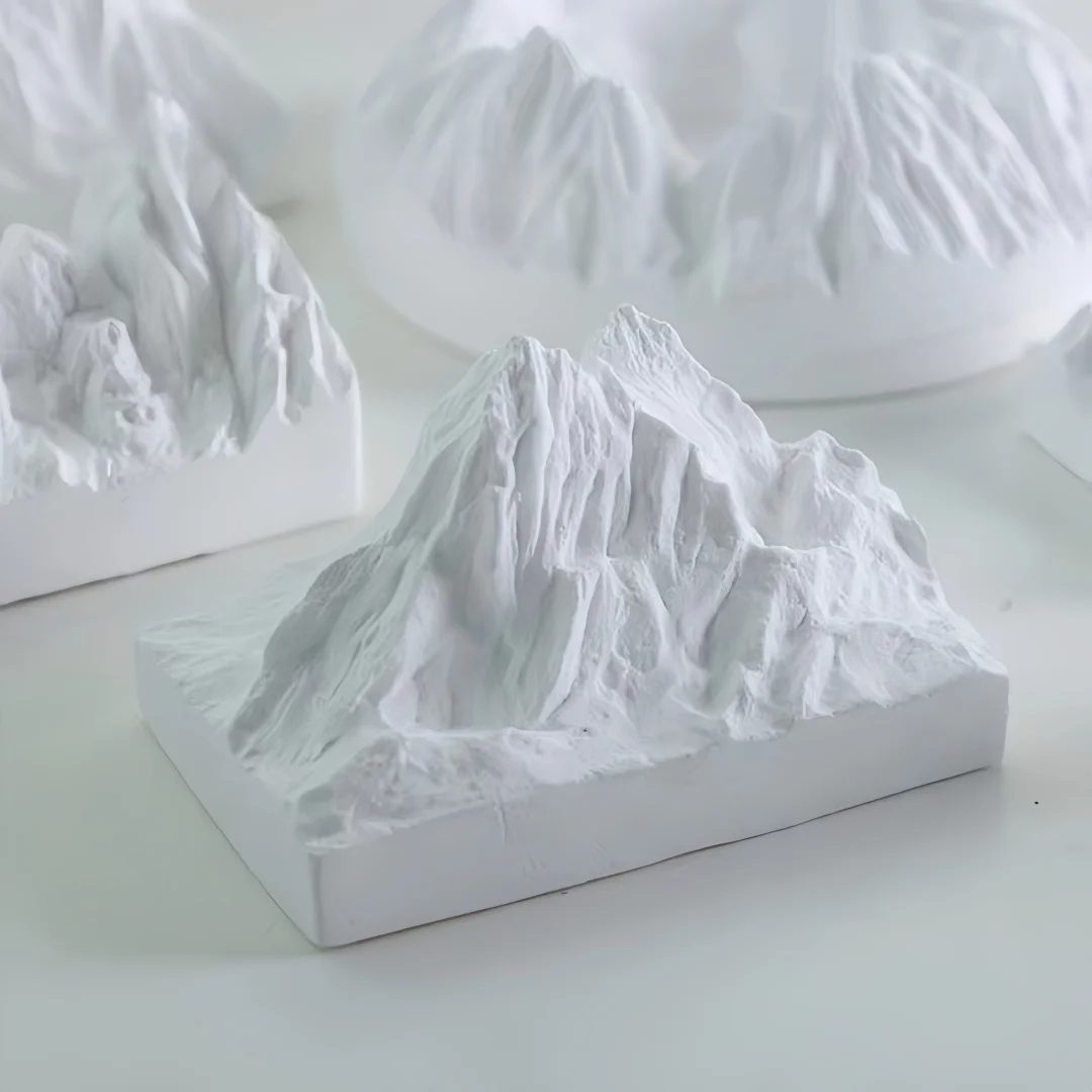 Round And Square Mountain Model Aromatherapy Gypsum Silicone Mold Snow Mountain Cement Concrete Mould