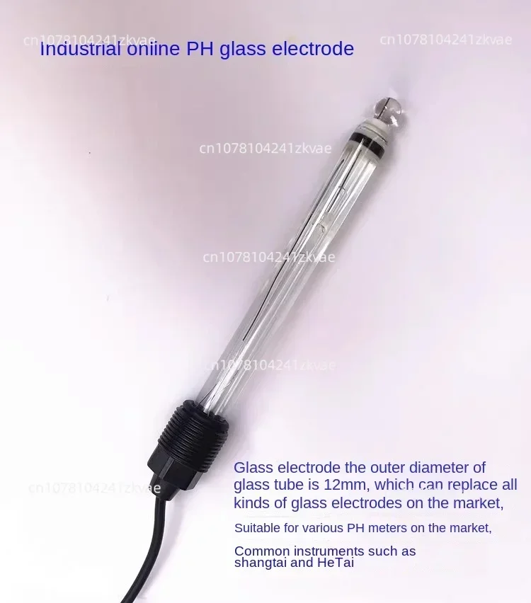 Glass pH electrode, industrial pH meter, electrode pH detection probe, corrosion resistance, acid resistance, alkali resistance