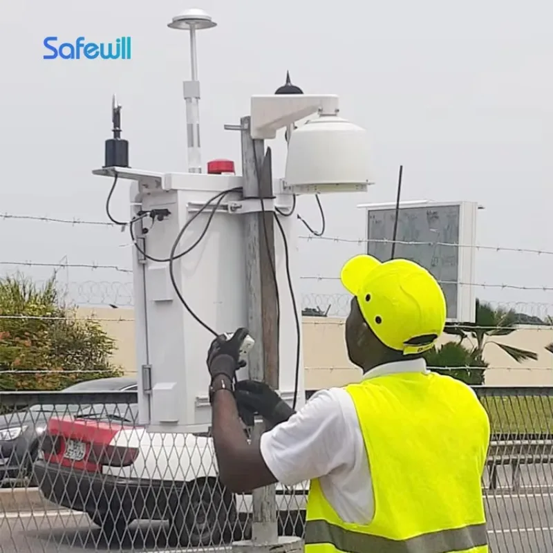 كاشف الغاز عالي الدقة للأوزون CO O3 NO2 SO2 مراقب محطة الطقس اللاسلكية نظام مراقبة جودة الهواء