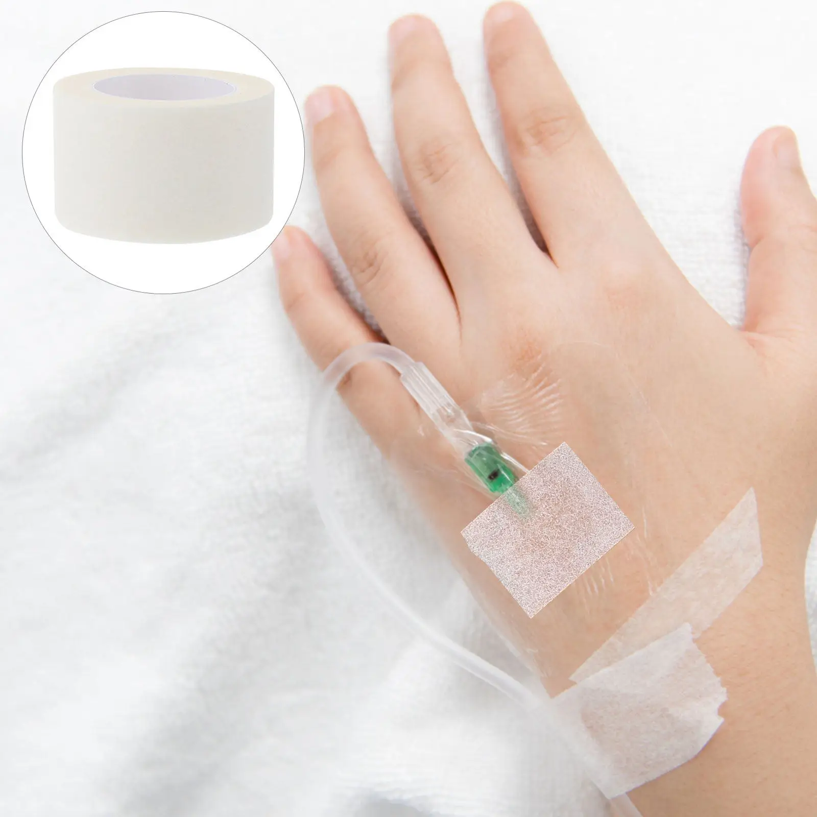 

12 Rolls Breathable Medical Tape Skin-Friendly Non-Woven Adhesive Bandage for Wound Dressing Fixation Waterproof Comfortable