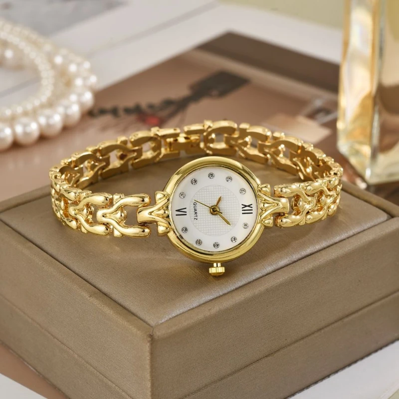 Orologi da donna Orologi da polso di lusso Orologio da donna con cinturino in oro alla moda Orologio femminile elegante da donna Montre Femme