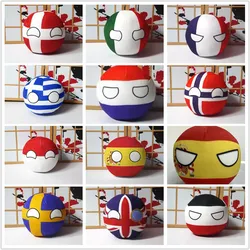 Countryballs Plush Doll Italy Denmark Finland France Spain Germany Greece UK Ball Polandball Stuffed Pillow Toy for Gift