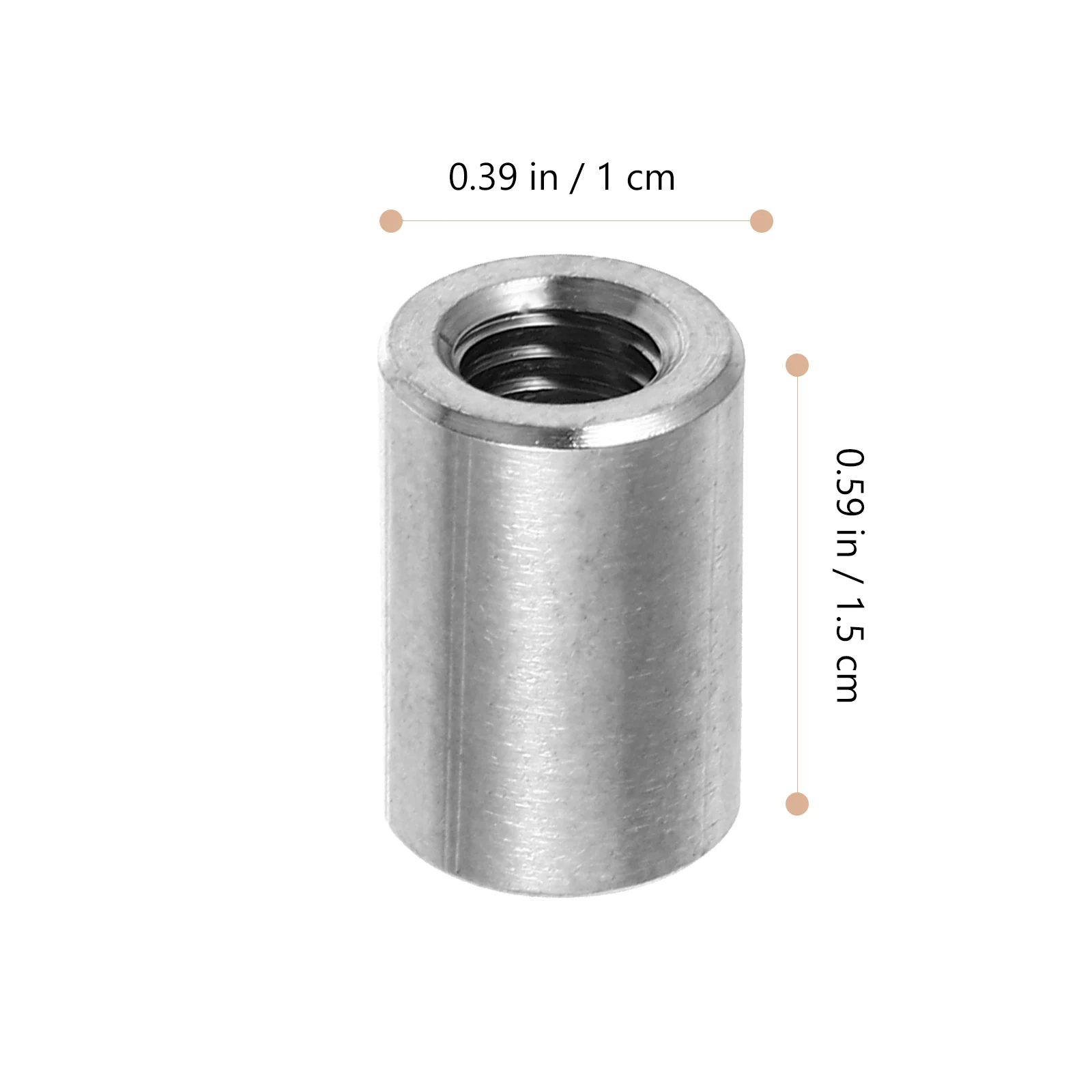 

10 Pcs Stainless Steel Coupling Nuts Round Connector Rod Bar Stud Threaded High Strength Welding Boat Home Industry