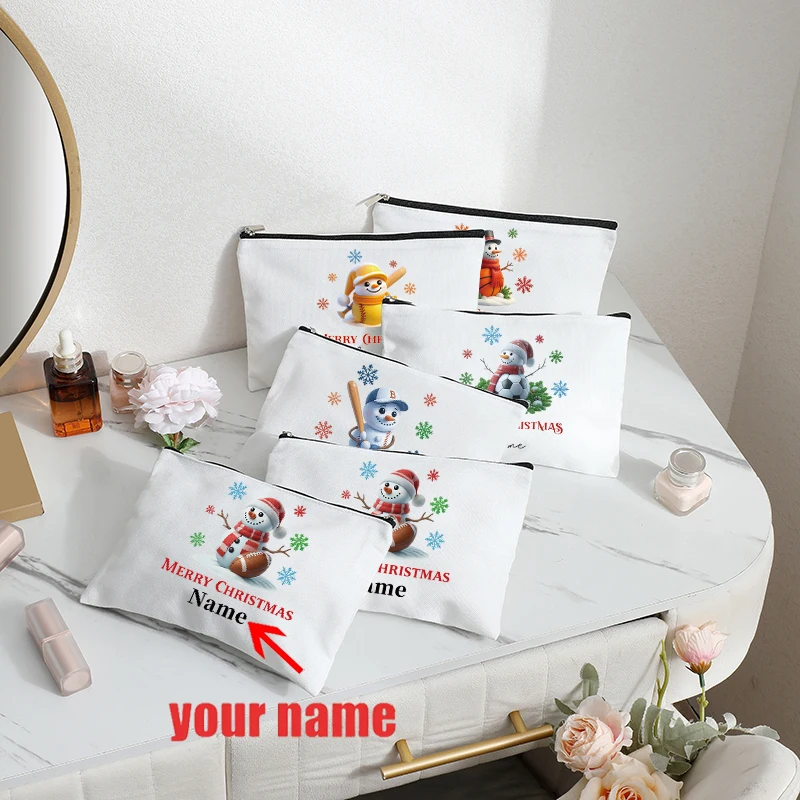 

Personalized Soccer Cosmetic Bag and Wash Bag custom name Christmas Christmas Presents Sports Gift for her or him