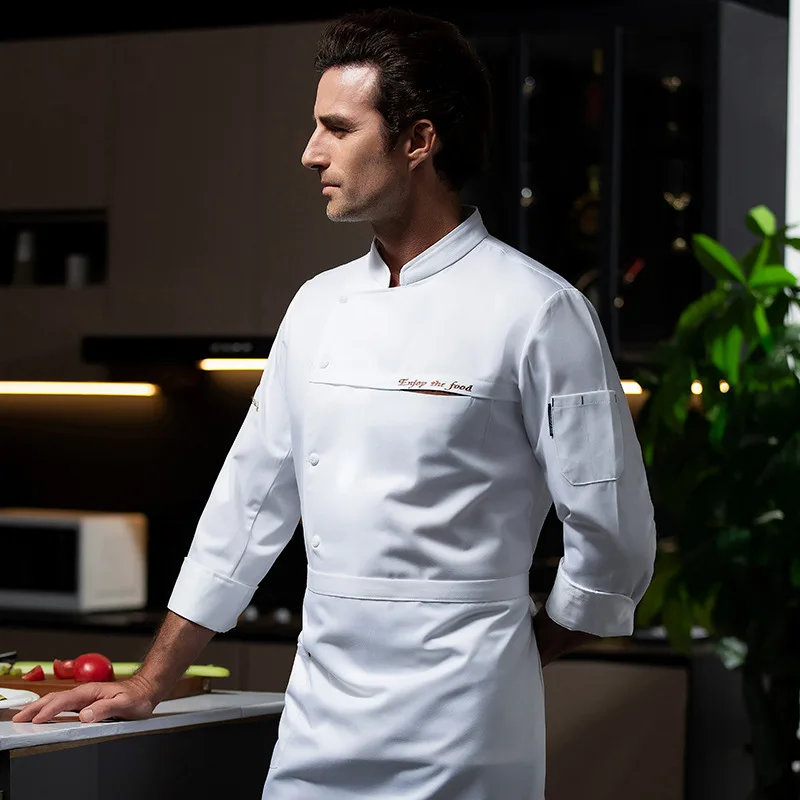 Uniforme da chef per ristorante occidentale, autunno inverno, catering, hotel, mensa, panettiere, pasticceria, abiti da lavoro a maniche lunghe