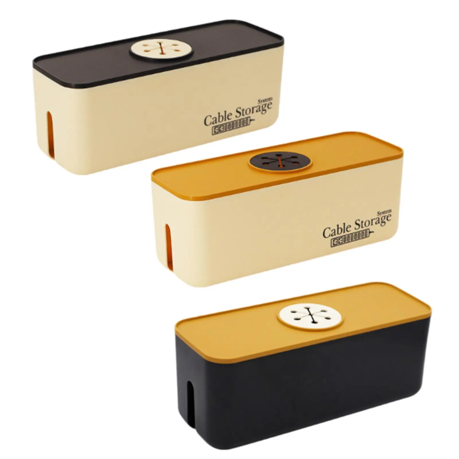 

Cable Management Box Portable Cord Box Hider for USB Hubs Computers Home