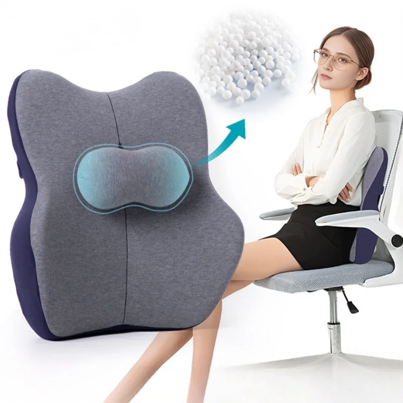 

Ergonomic Backrest Orthopedic Waist Support Cushion Memory Foam Chair Pillow for Office Seat Comfort Posture Correction Pad