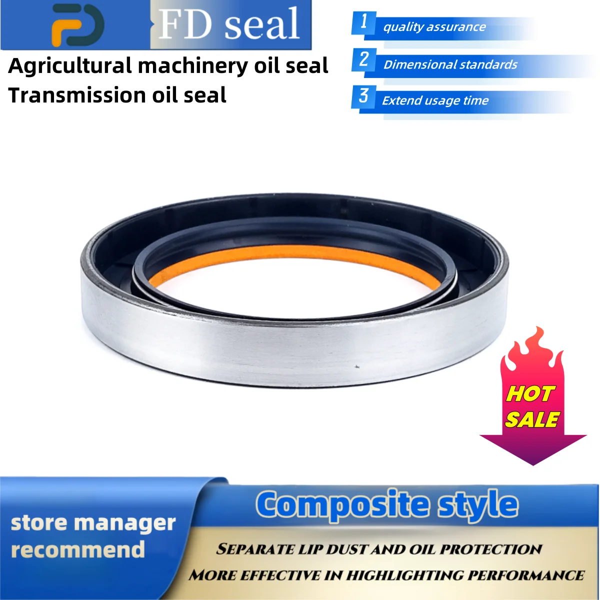 NBR+AU Oil Seal 80*110*16mm 12001908B Tractor Shaft Seal Transmission Seal Accessories Drive Shaft Accessory ISO 9001Repair Tool