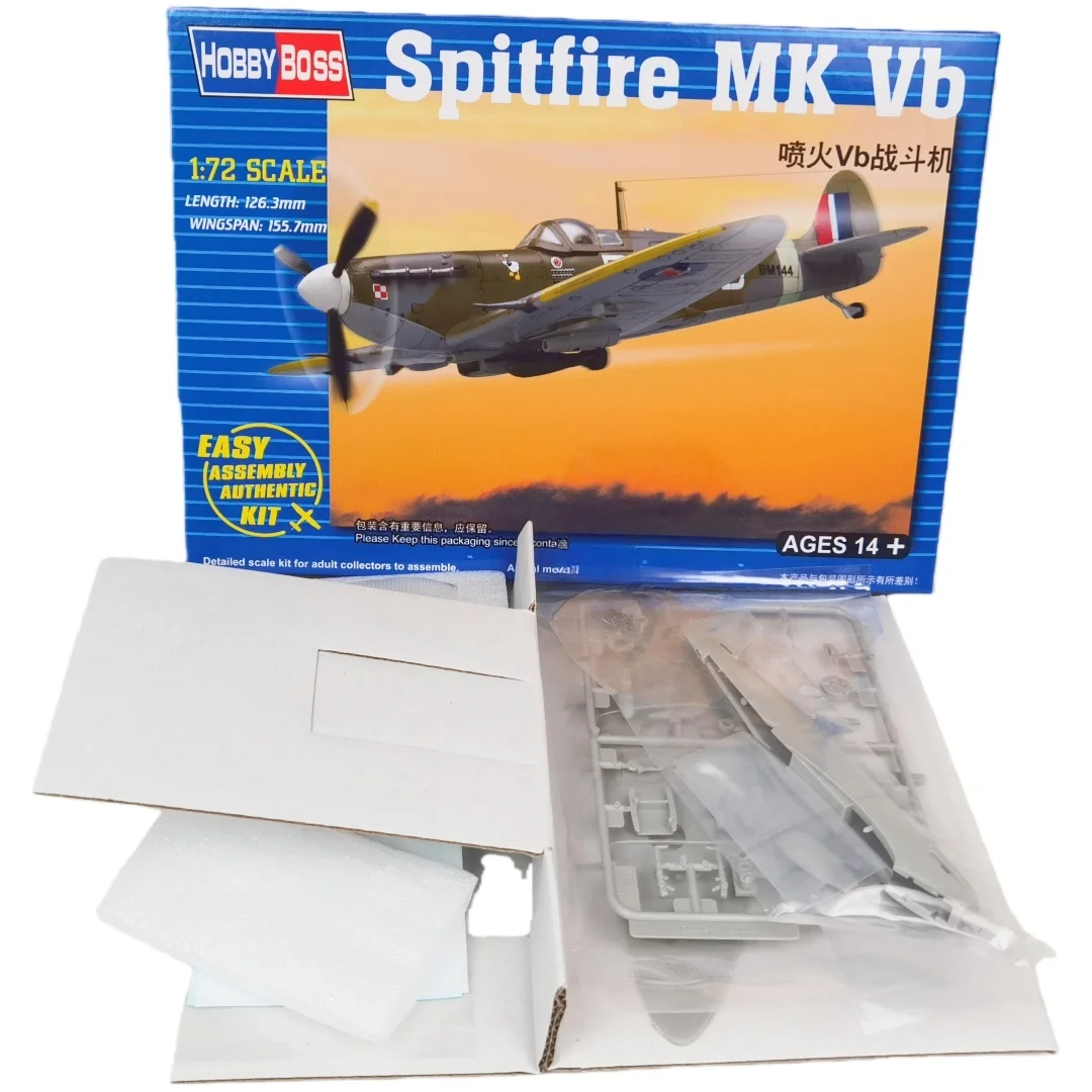 TRUMPETER 1/72 Spitfire MK VB Fighter Plastic Assembly Model