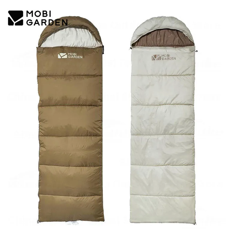 MOBI GARDEN Outdoor Camping Sleeping Bag Hiking Splicing Mummy Cotton Sleeping Bag Ultralight Portable Winter Climbing 18℃~-5℃