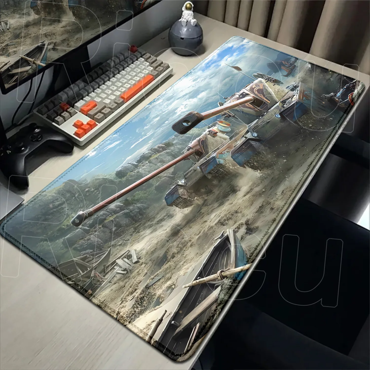 HD World of Tanks マウスパッド アニメ マウスパッド プレイマット デスクマット ゴム製 滑り止め XXL ノートパソコン キーボード マウスパッド PC ゲーミングアクセサリー