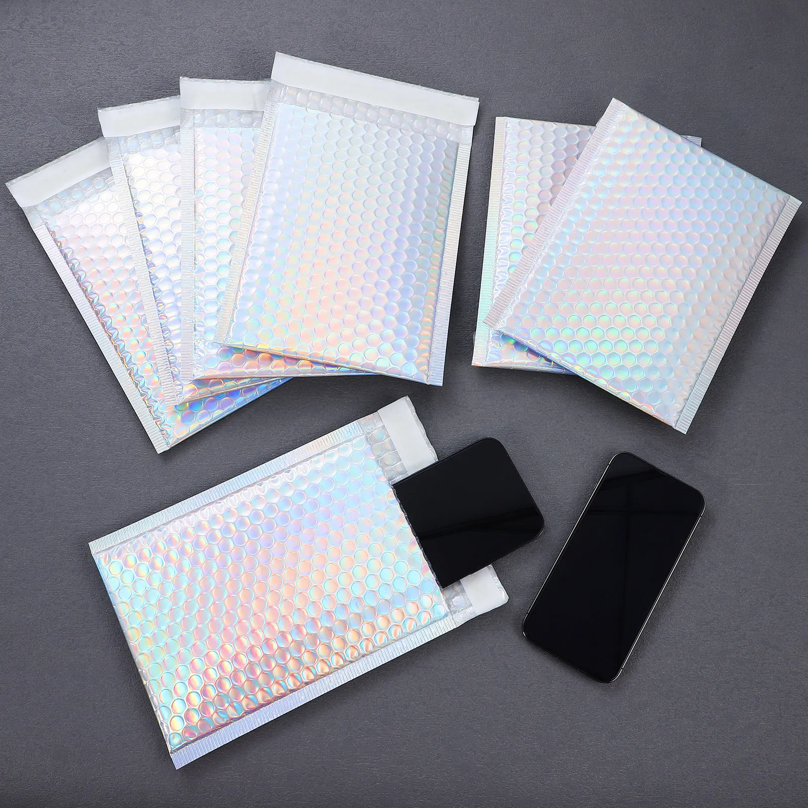 

12 самоклеящихся пакетов с пузырчатой пленкой для надежной упаковки и доставки: для карт, чехлов для телефонов, брелоков, часов