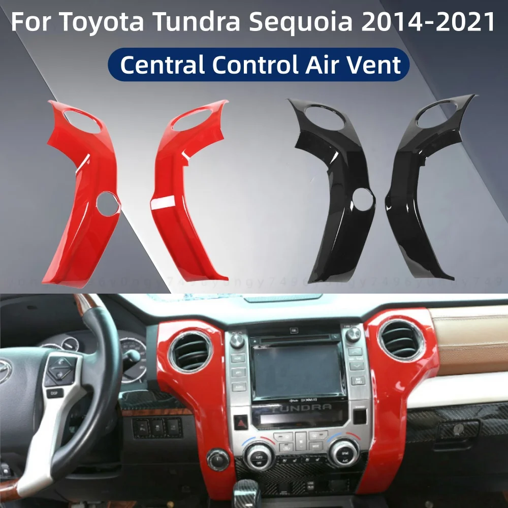 

Car Stickers Styling Central Control Air Vent For Toyota Tundra Sequoia 2014 2015 2016 2017 2018-2021 Decoration Accessories