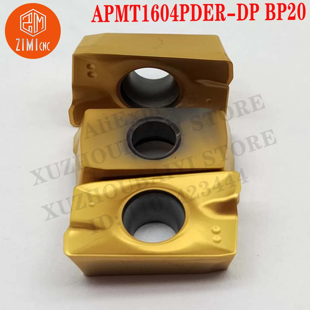 APMT1604PDER-DP BP20 APMT 1604 PDER sisipan karbida Alat sisipan penggilingan CNC mesin bubut logam Wajah yang Dapat Diindeks mekanis Alat Penggilingan