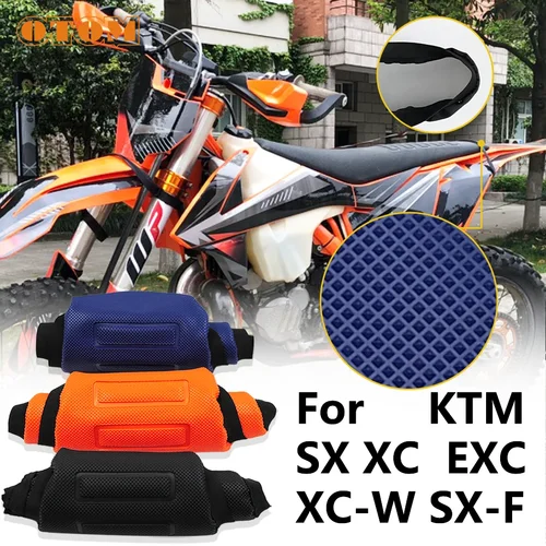 OTOM 2016-19 Funda de asiento suave con pinza para motocicleta, antideslizante, con patrón de diamante, elástica, resistente al agua para KTM SX XC EXC XC-W SX-F 350 300