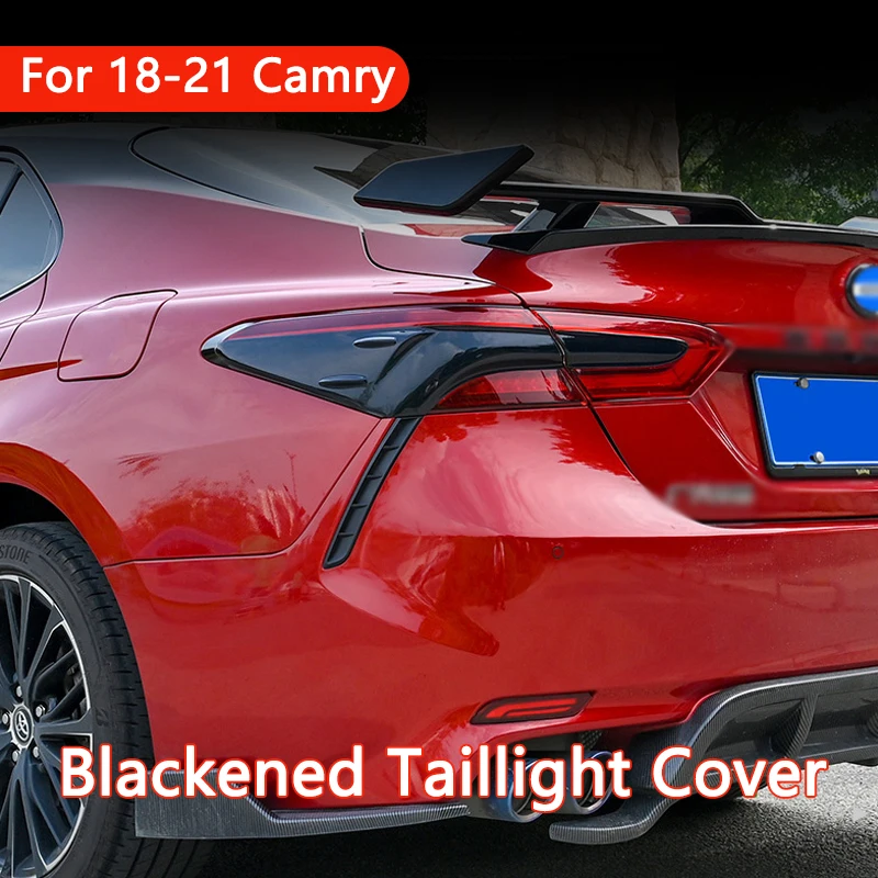 For Toyota Camry 18-23 Tail Lamp Cover Acrylic Smoke Black Rear Lamp Shade Shell Lampshade Decorative Trim Lamp Hood Accessories