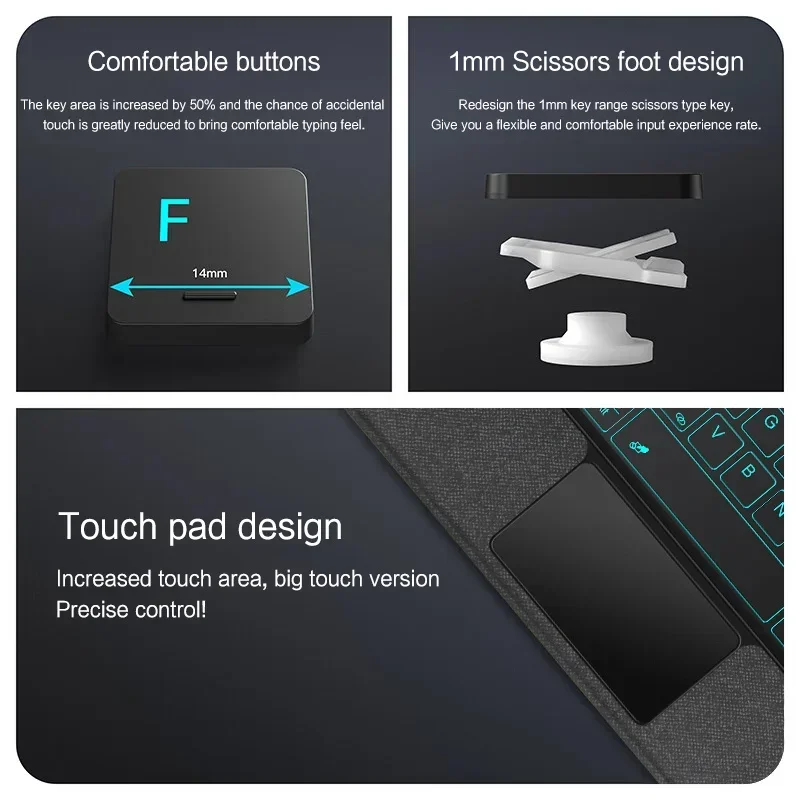 2025 New Detachable Magic Keyboard PU Case for Samsung Galaxy Tab S11 Ultra 14.6inch S10 S9 S8 Ultra 14.6