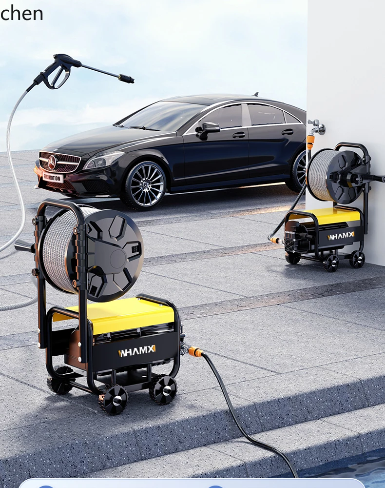 LXC автомойка, очиститель высокого давления, водяной насос, бытовой мощный водяной пистолет для мойки автомобилей, портативная мощная мойка
