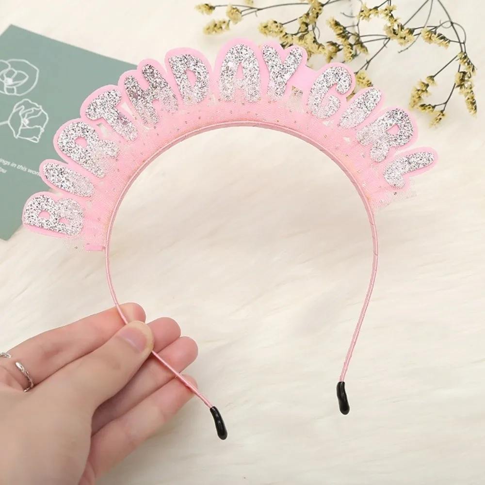 New Cartoon Birthday Headband Creative Hair Accessories Children's Headband Lace Birthday Headwear Birthday Props