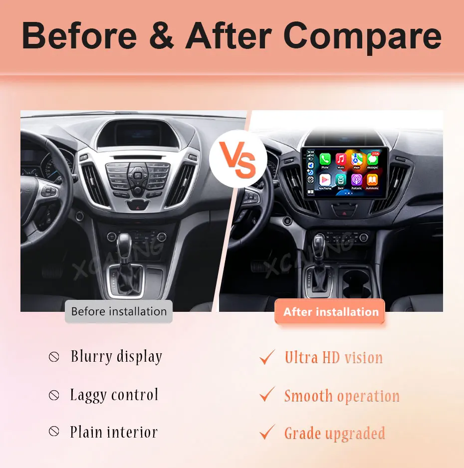 for Ford Tourneo Custom 1 I Transit 2012-2017 Video Audio Player 9