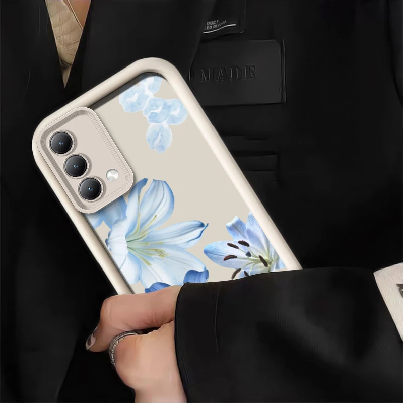 Lily Flower Phone Case For Infinix Camon 50 40 Pro Spark 40C 30 Pro 6 Go 1 2024 Tecno Pova 9 7 Ultra 6 Neo Matte Soft Cover - view 3