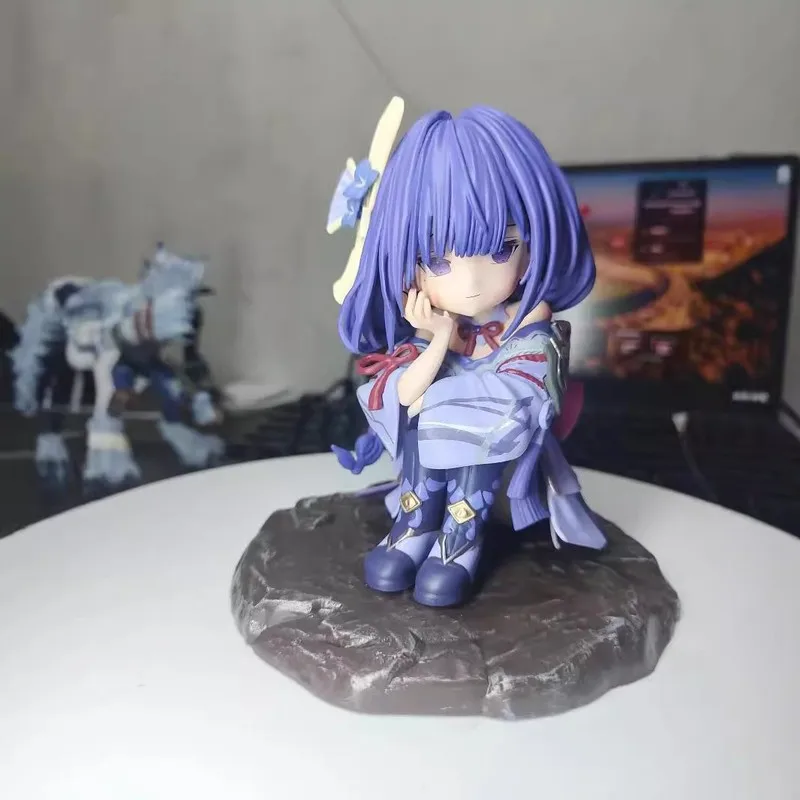 

Genshin Impact Q-Version Thunderbolt General Handheld Anime Model Statue Trendy Play Ornament Accessories Car Cute Accessories