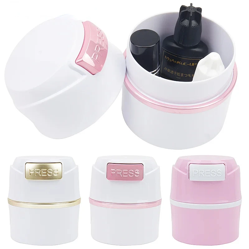1pcs Eyelash Glue Storage Tank Container Lash Lifting Individual Adhesive Stand Storage Jar Eyelashes Extension Makeup Tool Tray