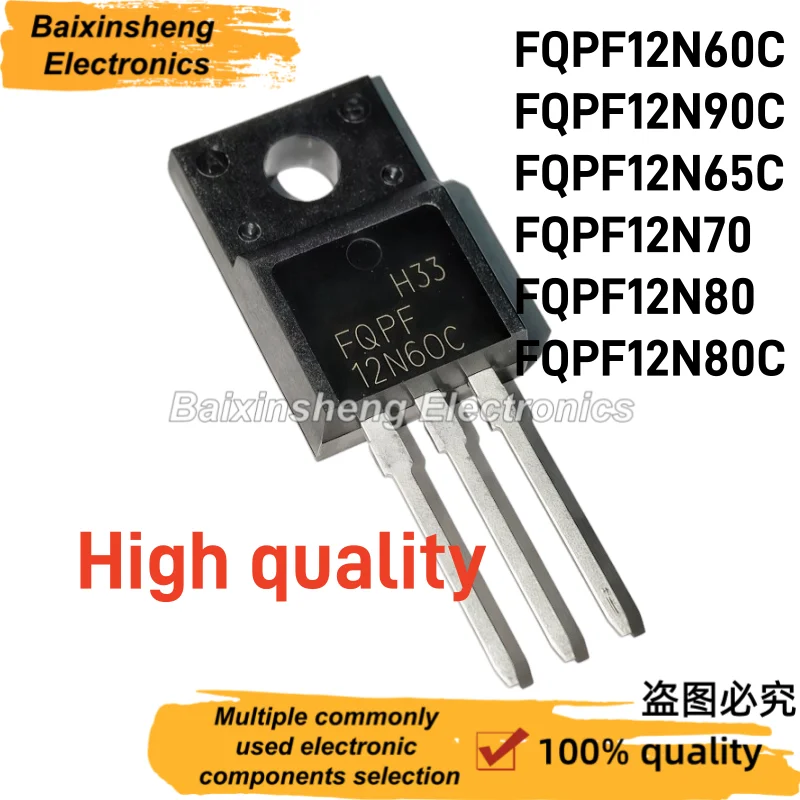 FQPF12N70 FQPF12N80 FQPF12N80C TO-220F 10PCS High quality Field Effect Transistor FQPF12N60C FQPF12N90C FQPF12N65C