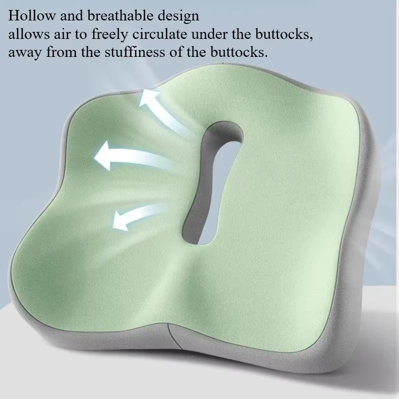 Memory Foam Lumbar Support Pillow 3-Zone Ergonomic Posture Corrector Cushion for Back Pain Relief Office Car Chair Wheelchair