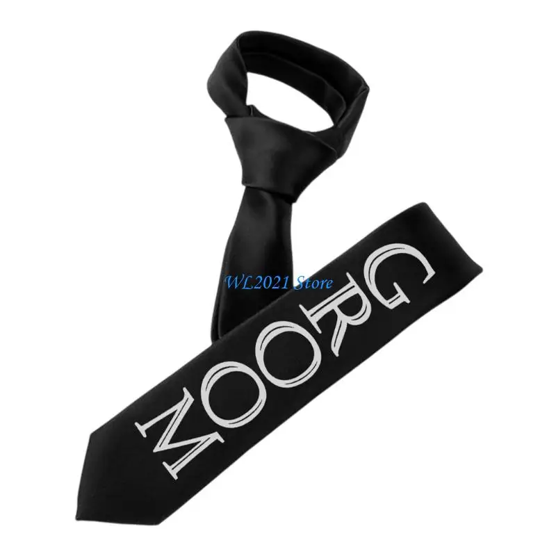 G5GC Bruidegom Letter Print Stropdas Bruiloft Bruidsjonkers Stropdas voor speciale gelegenheden