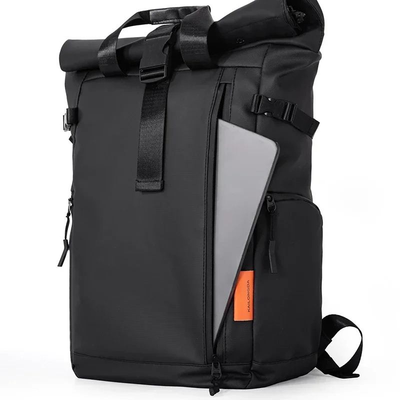 Unisex Modischer Minimalistischer Großraum-Wasserdichter Rucksack Tragbare College-Schultasche Trendiger Designer-Rucksack für Männer – Detail 20