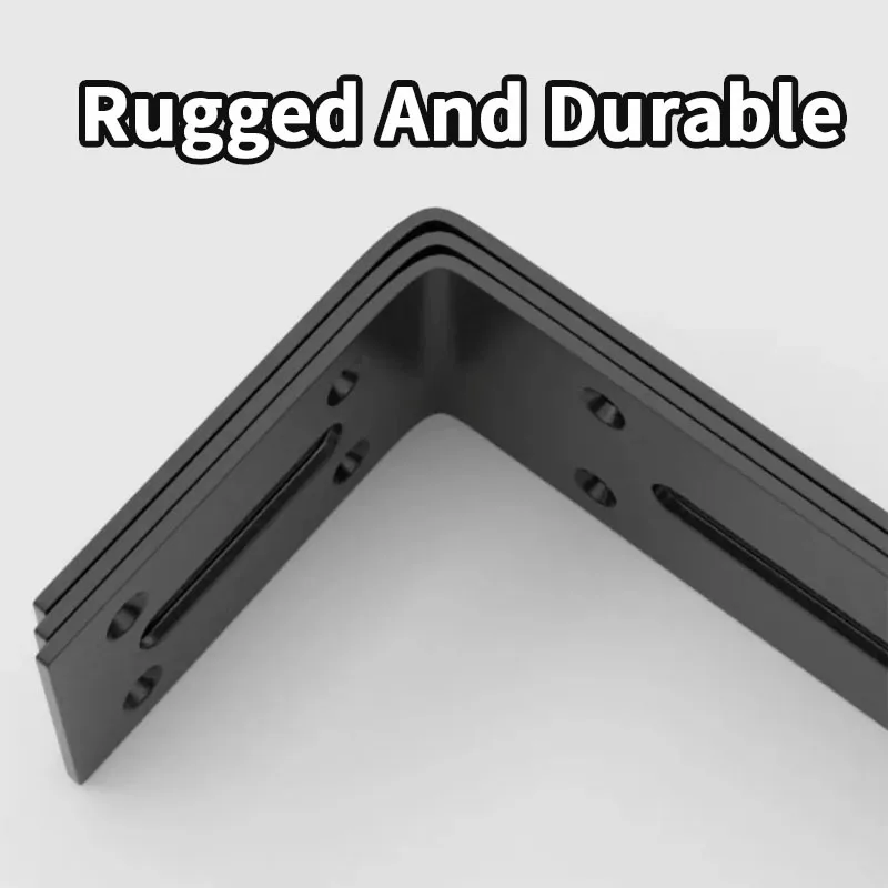 Black L Angle Code, metal adjustable Angle code, slotted Angle bracket for furniture repair shelf Furniture shelf right Angle