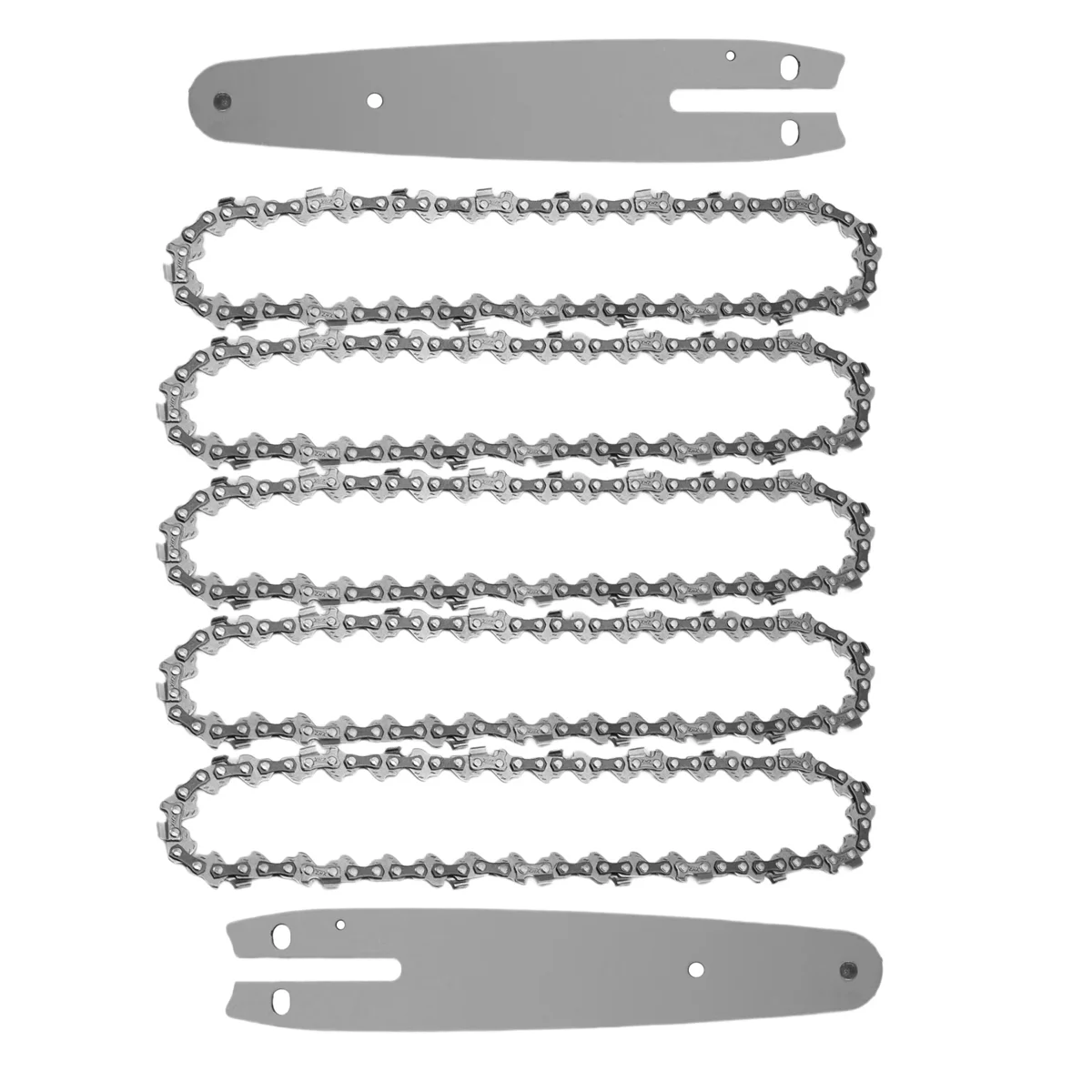 

A07I 5 Pieces 6 Inch Mini Chainsaw Chain with 2 Pcs Replacement Saw Chain Bar for Cordless Electric Portable Mini Chainsaw