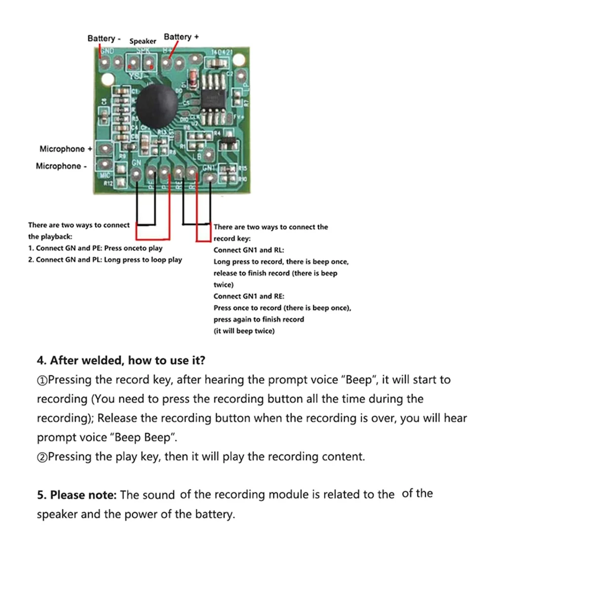Hot-10PCS 30S Secondi Scheda di riproduzione vocale Biglietto di auguri elettronico Registratore Modulo audio Chip Musica parlante Registrabile