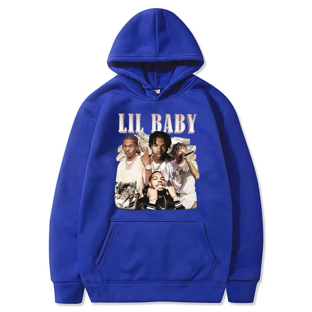 Hip Hop Rapper Lil Baby Hoodies Print Men Woman Fashion Y2k Hoodie Street Hooded Sweatshirts Pullovers Unisex Tracksuit Clothing