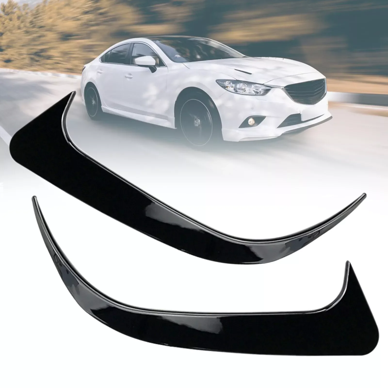

2pcs Gloss Black ABS Plastic Rear Bumper Lip Spoiler Canards Vents Left Right For Mercedes-Benz CLA45 AMG C117 250 200 220 2020+