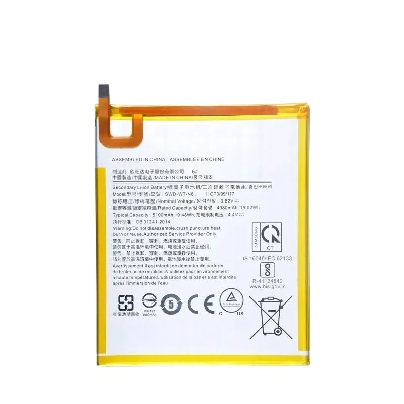 2pcs For Samsung Galaxy Tab A 8.0 2019 SM-T290 T290 T295 SWD-WT-N8 5100mAh Battery