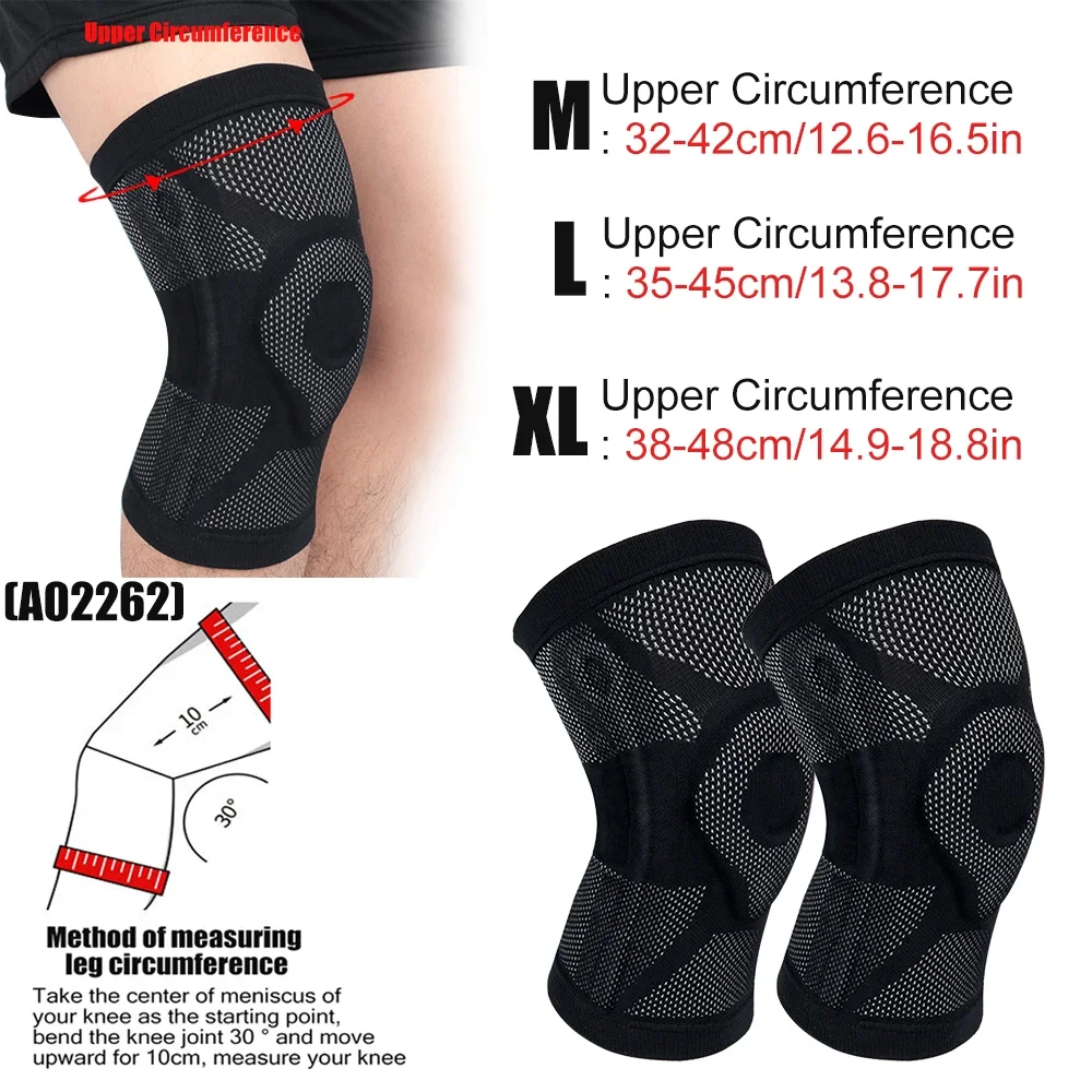 1/2Pcs Knee Braces Support for Men Women,with Patella Gel Pad & Side Stabilizers,Knee Pads for Running ACL Injury Recovery