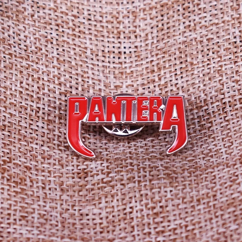 Pantera Flame Heavy Metal Rock Band Lapel Pins Backpack Jeans Enamel Brooch Pin Women Fashion Jewelry Gifts Cartoon Badges