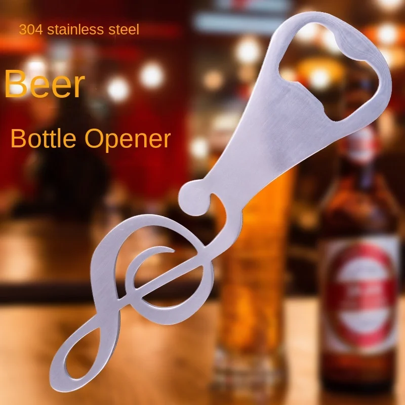 

60pcs Creative Note Beer Bottle Opener Portable Restaurant Home Music Note Beer Bottle Opener L-aser Capable